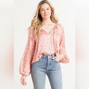 Roan + Ryan Asher Pink Polka Dot Top Size XL